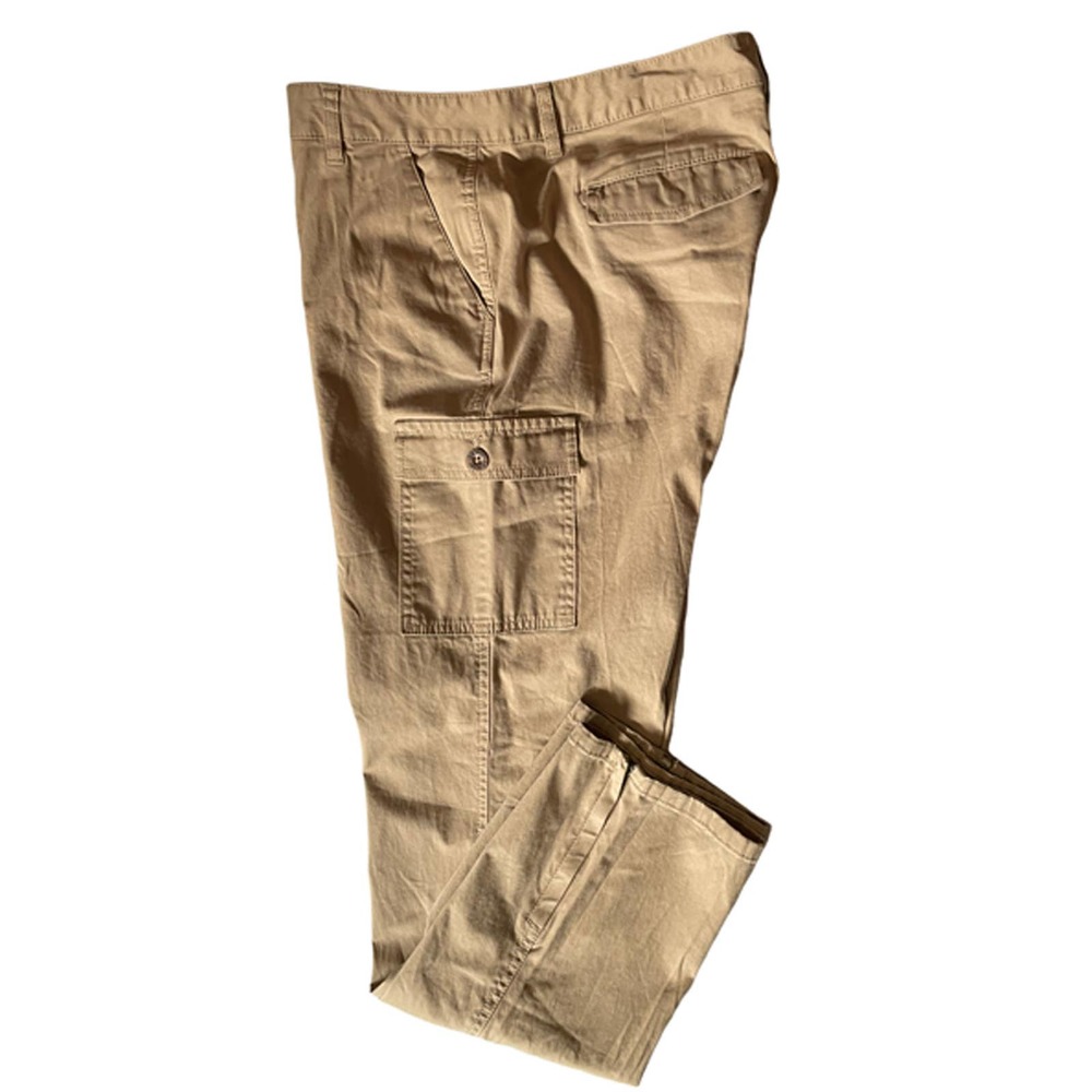 L. L. Bean Classic Fit Cargo Utility Khaki Pants Size 16